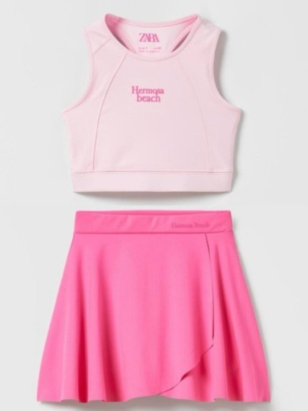 Zara Pink Tank Top + Skort Set 6T